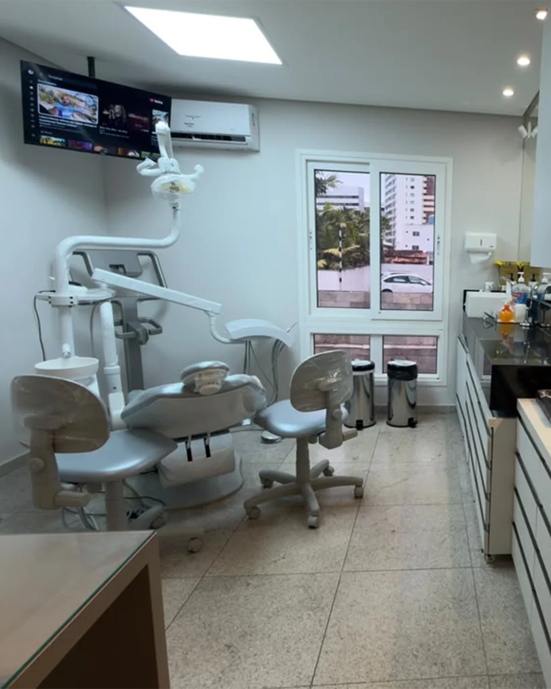 Espaço de atendimento da clínica